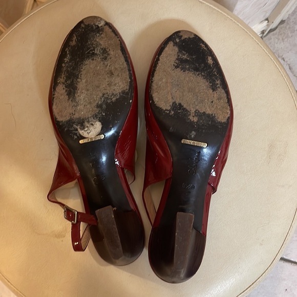 Cole Haan Red Patent Leather Peep Toe Heel - Picture 4 of 4